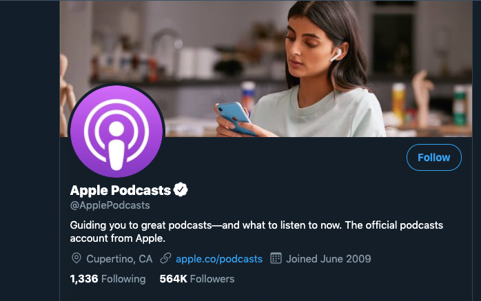 Apple podcast twitter