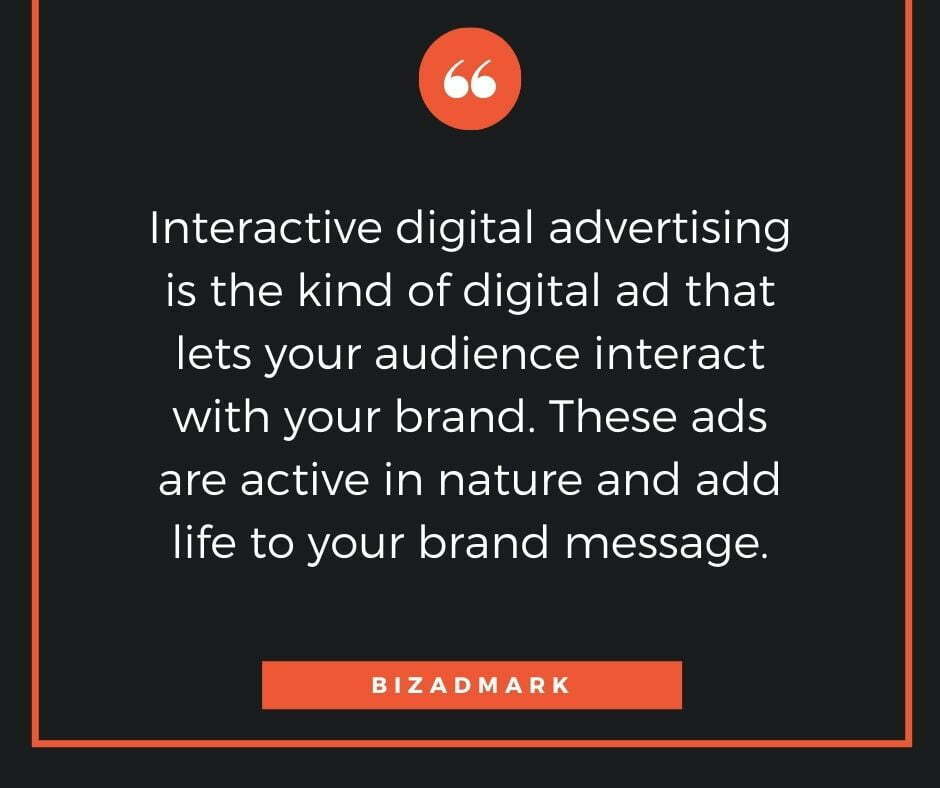 Interactive digital advertising