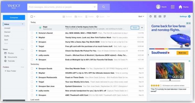 yahoo email ads